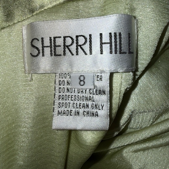 Sherri Hill Green Strapless Prom Dress - Picture 6 of 8